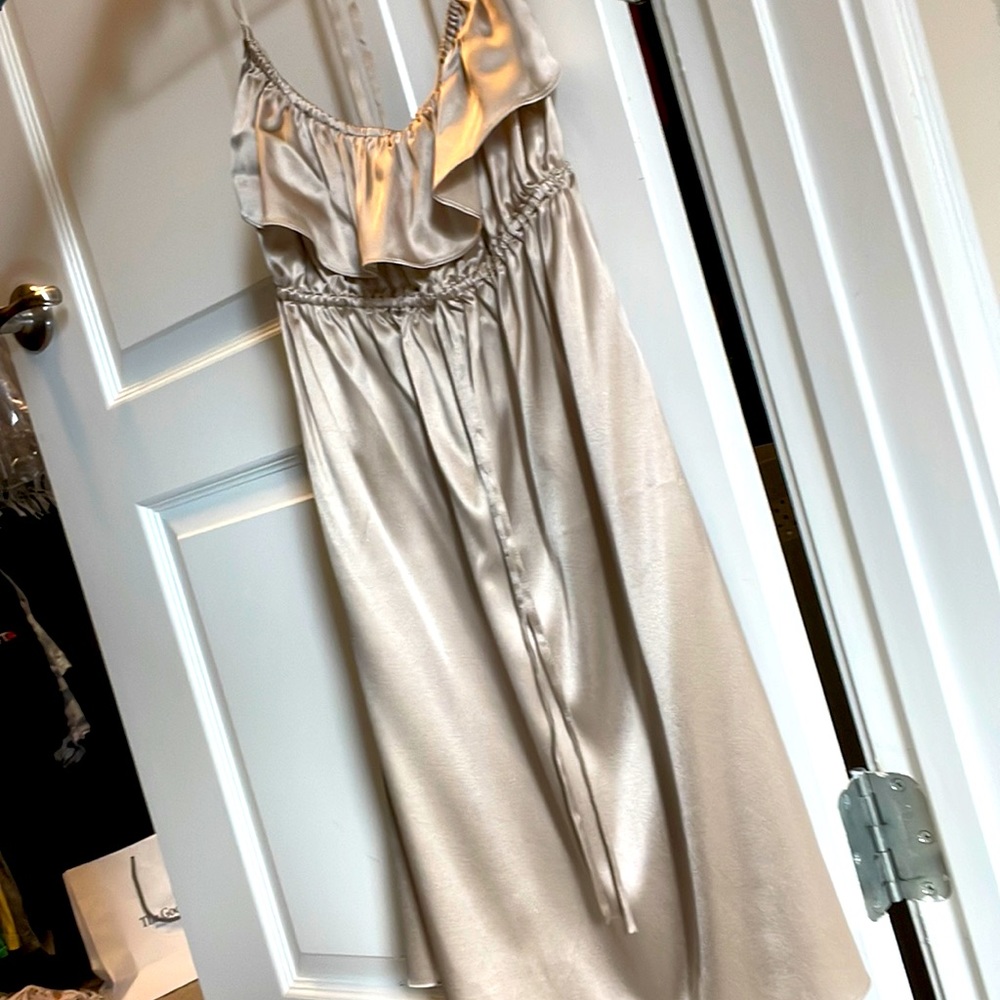 Marciano Champagne colored silk dress
